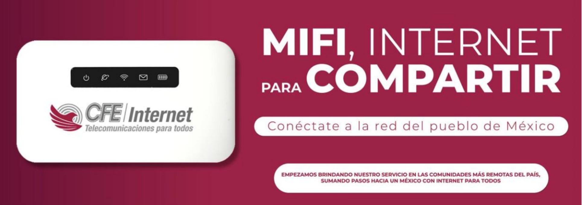 Ofrece CFE Telecomunicaciones servicio de internet de banda ancha   